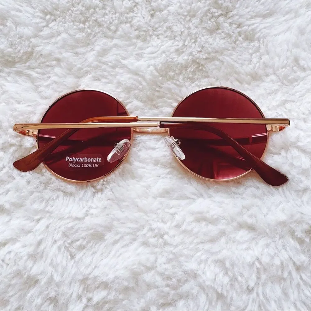 Henry Rose Gold Round Lens Sunglasses - Picture 9 of 10